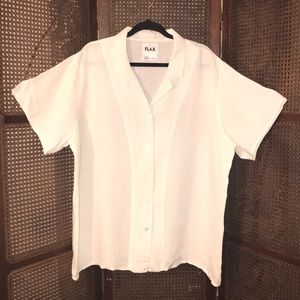 Flax Button Down Top w/ Collar